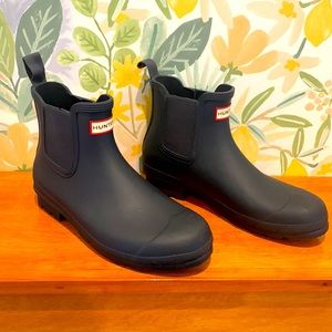 Men's Hunter Chelsea Rain Boots Navy Size 11